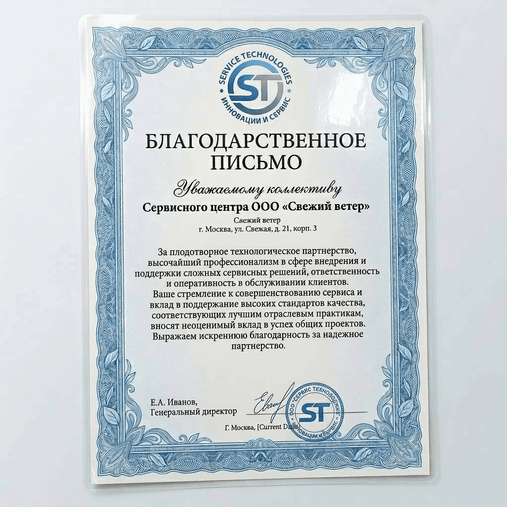 Благодарность от ViewSonic Technologies