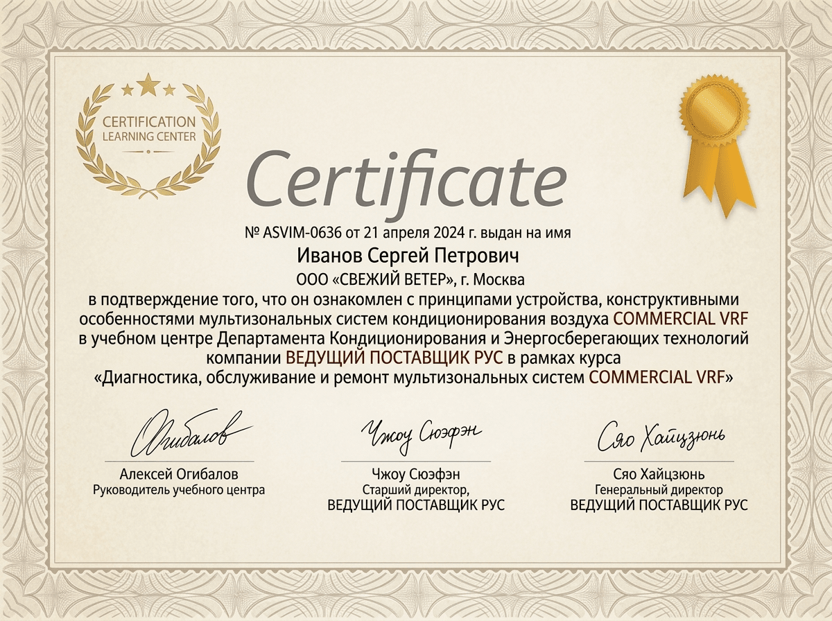 Сертификат авторизации ViewSonic